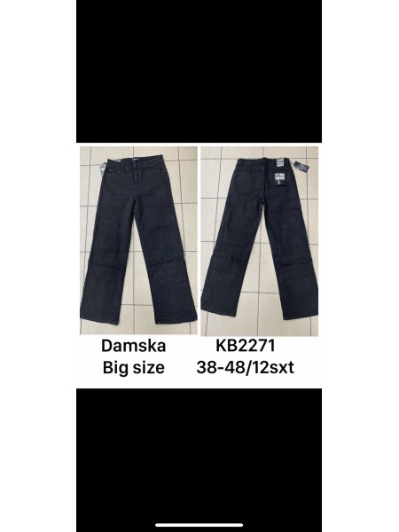 Spodnie Jeansy  damskie , bigsize 38-48, paczka 10szt ,