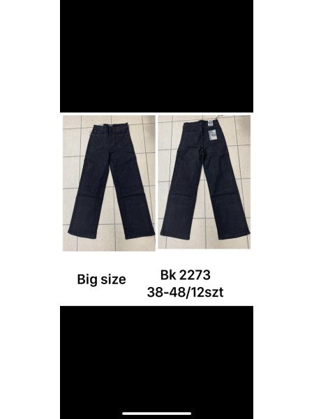 Spodnie Jeansy  damskie , bigsize 38-48, paczka 12szt ,