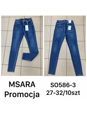 Spodnie Jeansy  damskie M'sara , size 27-32 , paczka 10szt ,