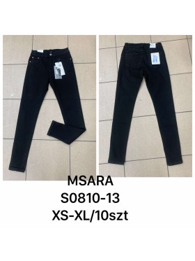 Spodnie Jeansy  damskie M'sara , size xs-xl , paczka 10szt ,