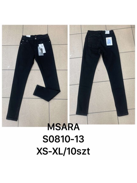 Spodnie Jeansy  damskie M'sara , size xs-xl , paczka 10szt ,