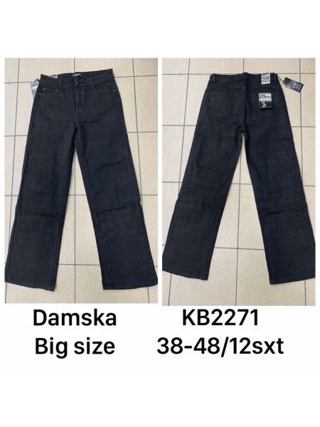 Spodnie Jeansy  damskie  , bigsize 38-48 , paczka 12szt ,