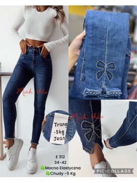 Spodnie Jeansy  damskie  , size 34-42 , paczka 10szt ,