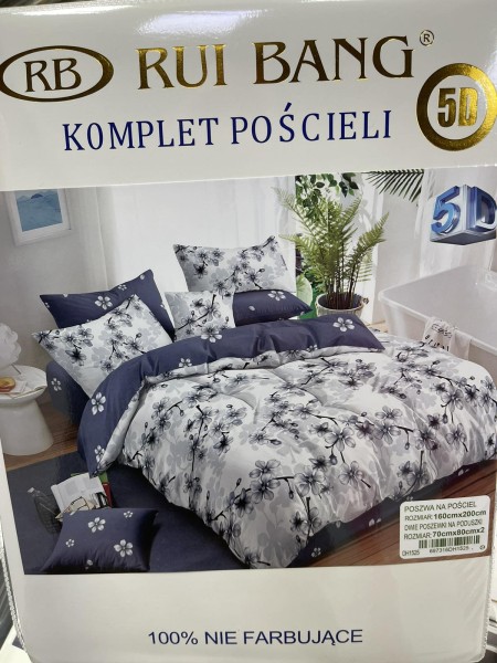 Komplet pościeli 100% satyna - bawełna 3 Częściowy Rozmiar : 160/200cm