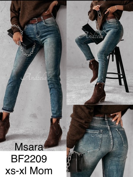 Spodnie Jeansy damskie M'sara, size xs-xl, paczka 10szt ,