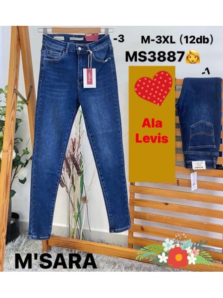 Spodnie Jeansy damskie M'sara, size M-3xl, paczka 12szt ,