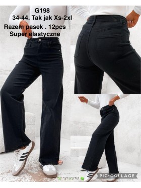 Spodnie Jeansy damskie , size 34-44, paczka 12szt ,