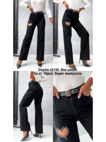 Spodnie Jeansy damskie , size xs-xl, paczka 10szt ,