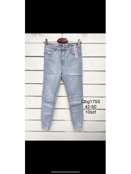 Spodnie Jeansy damskie .Size 42-50.paczka 10szt,