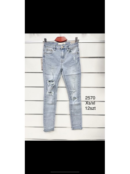 Spodnie Jeansy damskie .Size xs-xl.paczka 12szt,