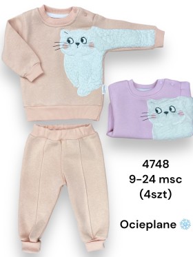 Komplet dziecięcy rozm 9-24M, paczka 4szt 1 kolor