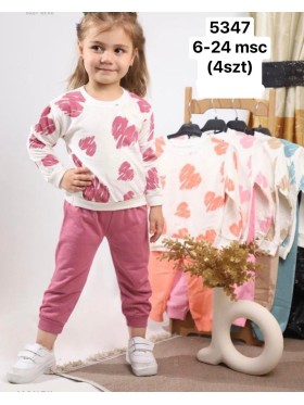 Komplet dziecięcy rozm 6-24M, paczka 4szt 1 kolor