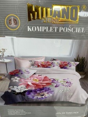 Komplet pościeli 100% satyna - bawełna 3 częściowy Rozmiar : 160/200cm