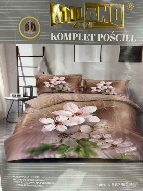 Komplet pościeli 100% satyna - bawełna 3 częściowy Rozmiar : 160/200cm