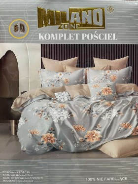 Komplet pościeli 100% satyna - bawełna 3 częściowy Rozmiar : 160/200cm