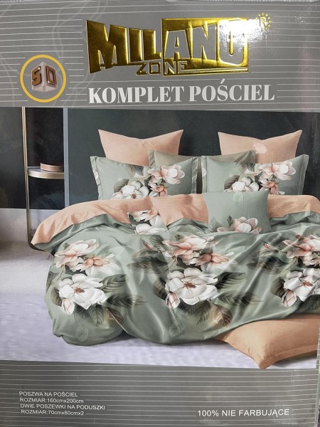 Komplet pościeli 100% satyna - bawełna 3 częściowy Rozmiar : 160/200cm