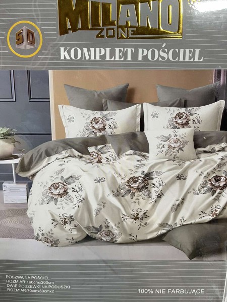 Komplet pościeli 100% satyna - bawełna 3 częściowy Rozmiar : 160/200cm