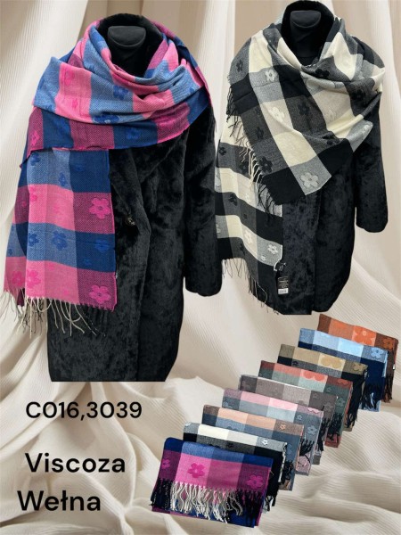 Szaliki Damskie , size standard (12szt/paczka) mix kolor,