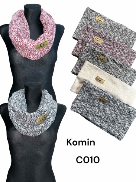 Kominy Damskie, paczka 12szt mix kolor