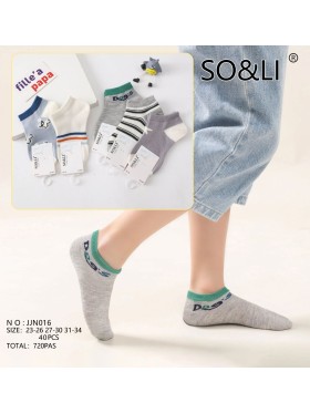SKARPETY/STOPKI DZIECIĘCE. SIZE 23-34, MIX KOLOR (40PAR/PACZKA)