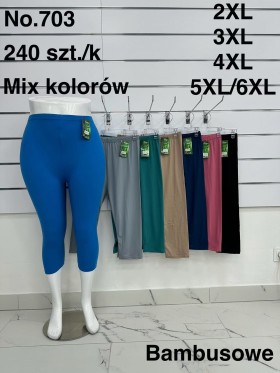 LEGGINSY DAMSKIE 3/4. SIZE 2XL-6XL, KOLOR:MIX (12szt/paczka)