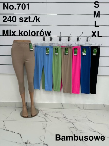LEGGINSY DAMSKIE 3/4. SIZE S-XL, KOLOR:MIX (12szt/paczka)