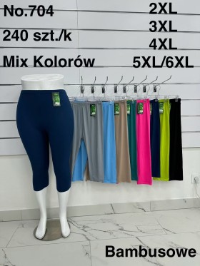 LEGGINSY DAMSKIE 3/4. SIZE 2XL-5XL, KOLOR:MIX (12szt/paczka)