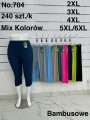 LEGGINSY DAMSKIE 3/4. SIZE 2XL-5XL, KOLOR:MIX (12szt/paczka)