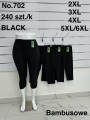 LEGGINSY DAMSKIE 3/4. SIZE 2XL-6XL, KOLOR:CZARNY (12szt/paczka)