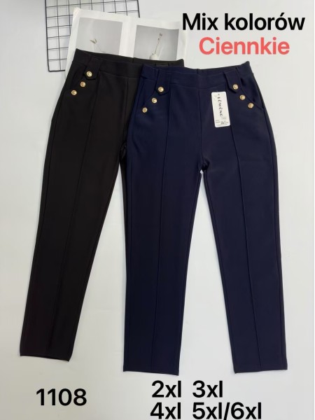 SPODNIE/LEGGINSY DAMSKIE. SIZE 2XL-6XL, KOLOR:MIX (12szt/paczka)
