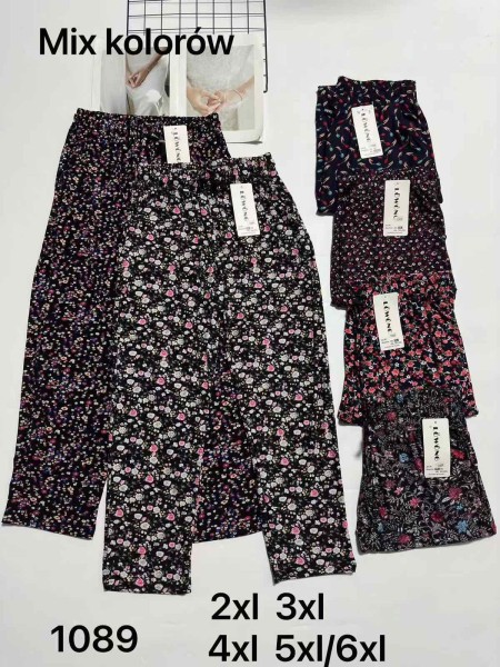 SPODNIE/LEGGINSY DAMSKIE. SIZE 2XL-6XL, KOLOR:MIX (12szt/paczka)