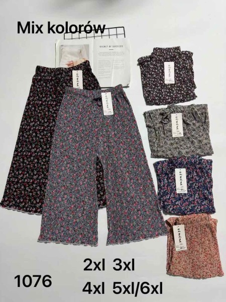 SPODNIE/LEGGINSY 3/4 DAMSKIE. SIZE 5XL-9XL, KOLOR:MIX (12szt/paczka)