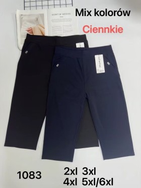 SPODNIE/LEGGINSY 3/4 DAMSKIE. SIZE 2XL-6XL, KOLOR:MIX (12szt/paczka)