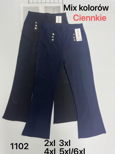 SPODNIE/LEGGINSY DAMSKIE. SIZE 2XL-6XL, KOLOR:MIX (12szt/paczka)