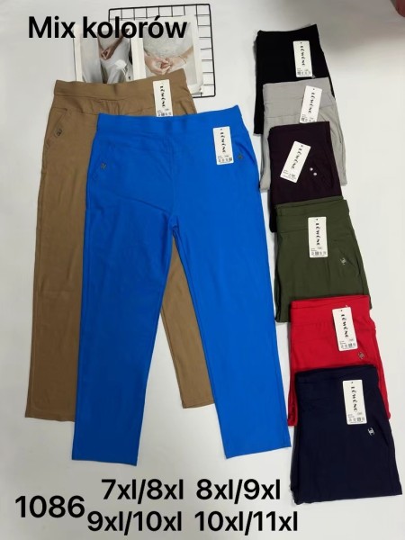 SPODNIE/LEGGINSY DAMSKIE. SIZE 1XL-11XL, KOLOR:MIX (12szt/paczka)