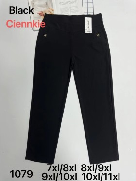 SPODNIE/LEGGINSY DAMSKIE. SIZE 7XL-11XL, KOLOR:CZARNY (12szt/paczka)