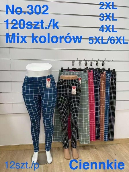 SPODNIE/LEGGINSY DAMSKIE. SIZE 2XL-6XL, KOLOR: JAK NA ZDJĘCIU (12szt/paczka)