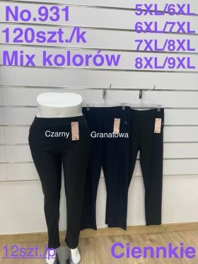 SPODNIE/LEGGINSY DAMSKIE. SIZE 5XL-9XL, KOLOR: JAK NA ZDJĘCIU (12szt/paczka)