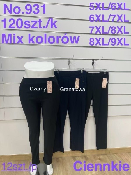 SPODNIE/LEGGINSY DAMSKIE. SIZE 5XL-9XL, KOLOR: JAK NA ZDJĘCIU (12szt/paczka)