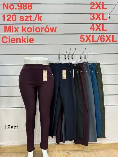 SPODNIE/LEGGINSY DAMSKIE. SIZE 2XL-6XL, KOLOR: JAK NA ZDJĘCIU (12szt/paczka)
