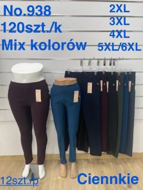SPODNIE/LEGGINSY DAMSKIE. SIZE 2XL-6XL, KOLOR: JAK NA ZDJĘCIU (12szt/paczka)