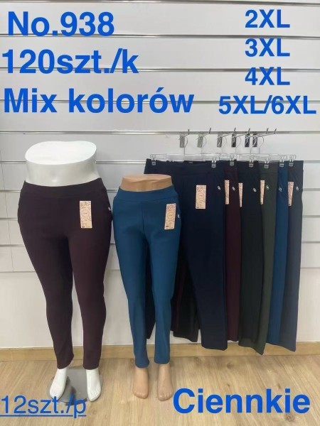 SPODNIE/LEGGINSY DAMSKIE. SIZE 2XL-6XL, KOLOR: JAK NA ZDJĘCIU (12szt/paczka)