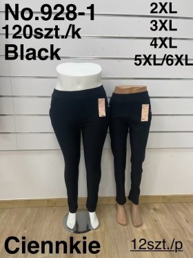 SPODNIE/LEGGINSY DAMSKIE. SIZE 2XL-6XL, KOLOR: JAK NA ZDJĘCIU (12szt/paczka)