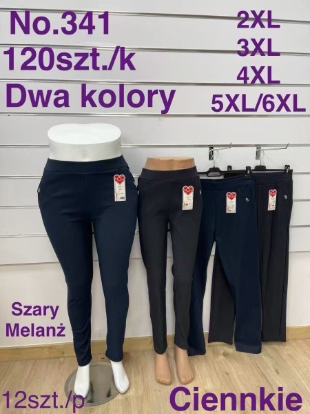 SPODNIE/LEGGINSY DAMSKIE. SIZE 2XL-6XL, KOLOR: JAK NA ZDJĘCIU (12szt/paczka)