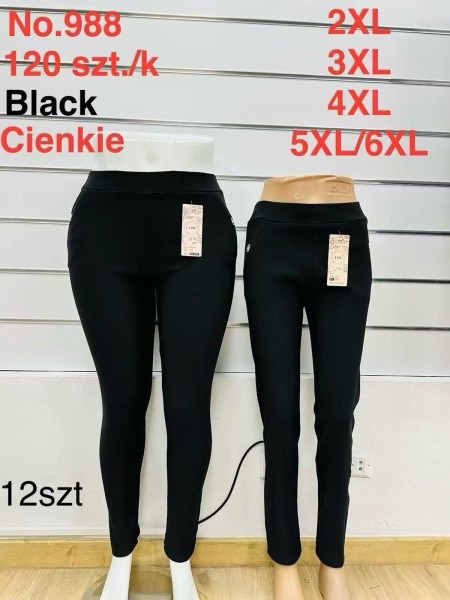 SPODNIE/LEGGINSY DAMSKIE. SIZE 2XL-6XL, KOLOR: JAK NA ZDJĘCIU (12szt/paczka)