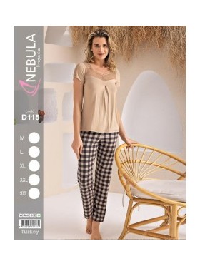 PIŻAMA DAMSKA TURECKA. SIZE M-3XL (5SZT/PACZKA) KOLOR JAK NA ZDZIĘCIU