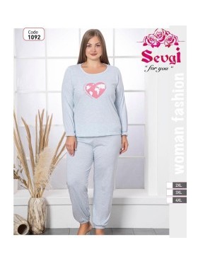 PIŻAMA DAMSKA TURECKA. SIZE 2XL-4XL (3SZT/PACZKA) KOLOR JAK NA ZDZIĘCIU