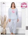 PIŻAMA DAMSKA TURECKA. SIZE 2XL-4XL (3SZT/PACZKA) KOLOR JAK NA ZDZIĘCIU