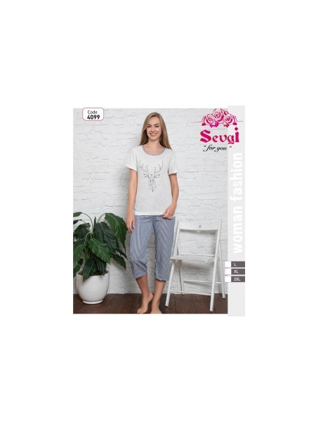 PIŻAMA DAMSKA TURECKA. SIZE L-2XL (3SZT/PACZKA) KOLOR JAK NA ZDZIĘCIU