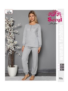 PIŻAMA DAMSKA TURECKA. SIZE M-XL (3SZT/PACZKA) KOLOR JAK NA ZDZIĘCIU